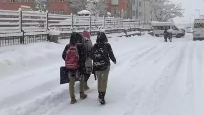Adıyaman'ın 7 ilçesinde eğitime kar engeli