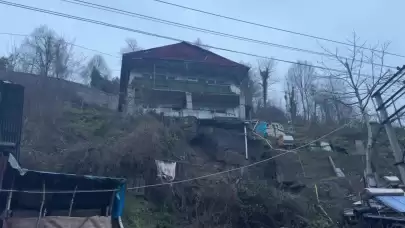 Zonguldak'ta heyelan tehlikesi sebebiyle 3 ev boşaltıldı