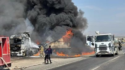 Cizre'de yangın çıkan tır kullanılamaz hale geldi, itfaiye müdahale etti