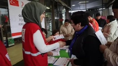 Türk Kızılay, Kırgızistan'da 750 aileye gıda yardımı yaptı