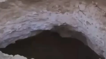 Aksaray’da obruk paniği! Görenler şaştı kaldı