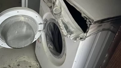Çamaşır makinesi evi küle çeviriyordu