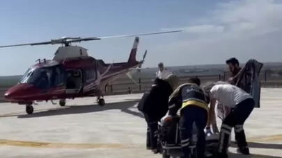 Kulu'da kalp krizi geçiren hasta için helikopter ambulans havalandı