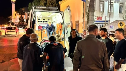 Bodrum'da yolun karşısına geçmek isteyen adama motosiklet çarptı