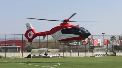 Amatör futbol maçına ambulans helikopter engeli