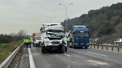 Anadolu Otoyolu'nda zincirleme trafik kazası ulaşımı aksattı