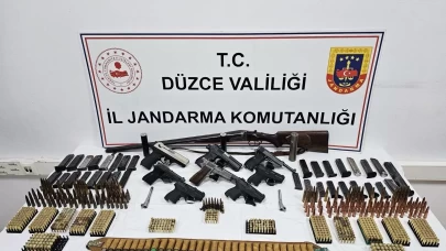 Düzce'de jandarmadan kaçak silah operasyonu: 2 gözaltı