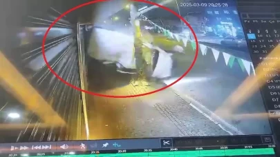 Işık ihlali yapan araç taklalar atarak durabildi