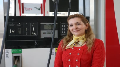 Tokat'ta kadın yöneticili akaryakıt istasyonundan anlamlı 8 Mart jesti