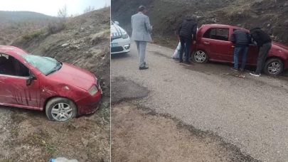 Gümüşhane'de uçuruma yuvarlanan araçtaki yaşlı kadın öldü