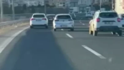 Ankara trafiğinde tehlikeli zıtlaşma! O anlar kamerada