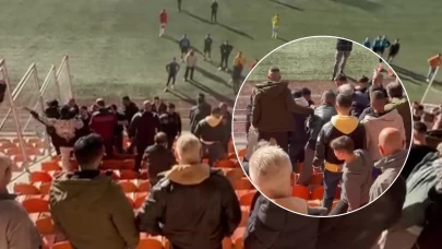 Amatör maçta tribün karıştı, seyirciler birbirine girdi!