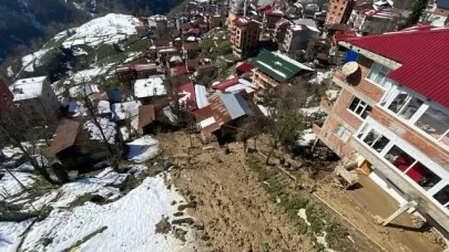 Rize'deki heyelanda tahliye edilen ev sayısı 16'ya çıktı