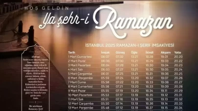 18 Mart 2025 İstanbul sahur saati ve imsak vakti