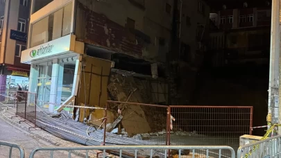 Giresun’da yıkılma tehlikesi bulunan bina boşaltıldı