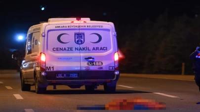 Ankara'da bir otomobilin çarptığı yaya, olay yerinde hayatını kaybetti