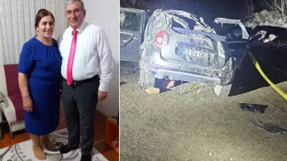 Artvin'de uçuruma yuvarlanan cipteki karı- kocayı ölüm ayırdı