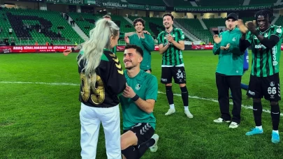 Sakaryasporlu Alparslan Demir'den, sahada evlenme teklifi