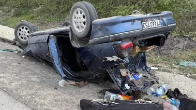 Amasra’dan Bartın’a dönüş yolunda feci kaza
