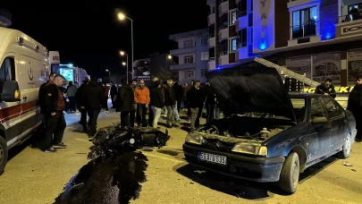 Sinop'ta otomobil ile motosiklet çarpıştı: 3 yaralı