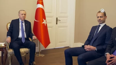 Cumhurbaşkanı Erdoğan, UEFA Başkanı Ceferin'i kabul etti
