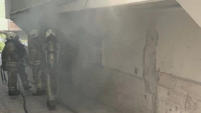 Mahsur kalan işçiyi itfaiye kurtardı