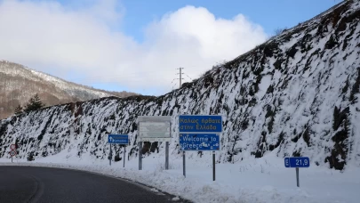 Yunanistan'da bazı bölgelerde kar etkili oldu
