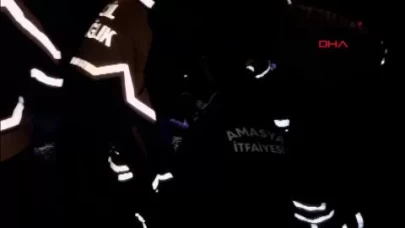 Amasya’da otomobil Tersakan Çayı’na düştü: 5 yaralı