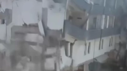 Kentsel dönüşüme giren bina tek dokunuşla böyle yıkıldı