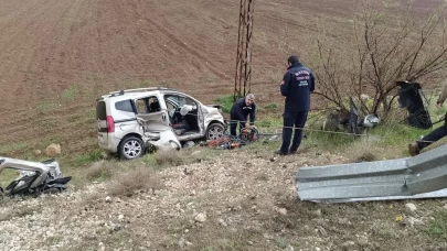 Midyat'ta kamyonet tarlaya devrildi: 3 yaralı