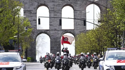 İstanbul Emniyeti, Türk Polis Teşkilatı'nın 180. yılında kortej düzenledi