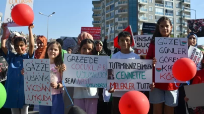 Aydın'da, Gazze'ye destek mitingi düzenlendi