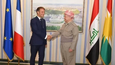 IKBY Başkanı Barzani, Macron'la görüştü