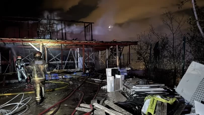 Uludağ'ın eteklerindeki baraka alev aldı