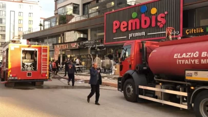 Elazığ’da iş yerinde yangın paniği! Çalışanlar ve müşteriler tahliye edildi