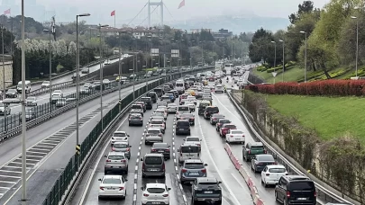 İstanbul'da Ramazan Bayramı'nın son gününde trafik yoğunluğu