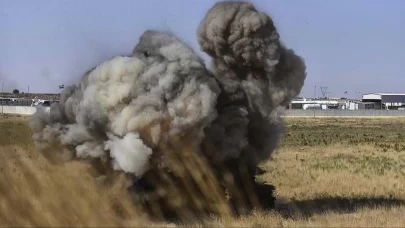 Münbiç'te terör örgütü PKK/YPG'nin döşediği mayınlar  patladı! 7 yaralı