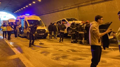 TEM’de korkutan kaza: 8 araç birbirine girdi