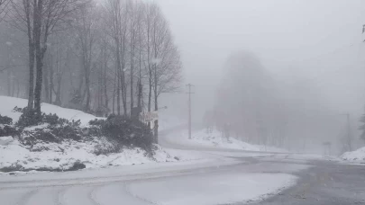 Nisan ayında Kartepe'ye kar sürprizi: