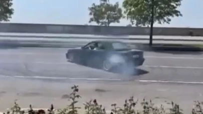 Drift atıp dur ikazına uymayıp kaçan sürücüye 62 bin TL ceza kesildi