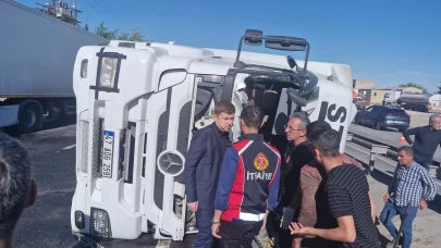 Mardin'de tankerin devrilmesi sonucu 1 kişi öldü, 1 kişi yaralandı
