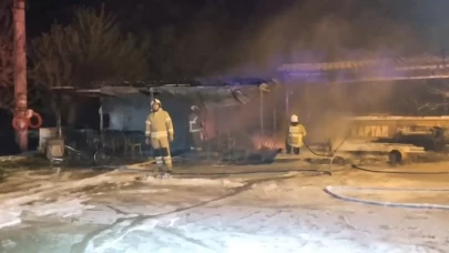 Balık evi alevlere teslim oldu