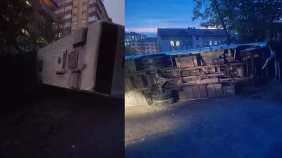 Karadeniz Ereğli'de midibüs park halindeki cipe çarptı