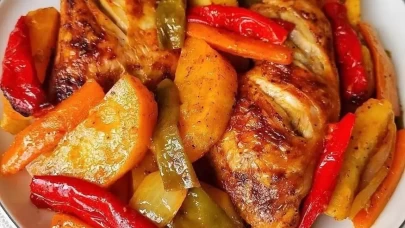 Fırında sebzeli tavuk tarifi