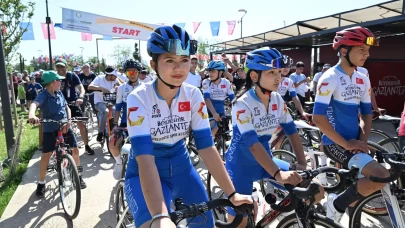 600 bisikletli Gaziantep'te pedal çevirdi