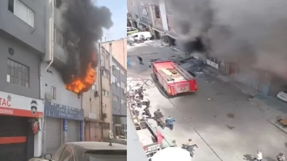 Kağıthane'de iş yerinde yangın