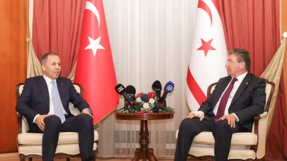 KKTC Başbakanı Üstel, İçişleri Bakanı Yerlikaya'yı kabul etti