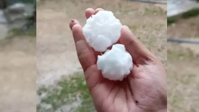 Osmaniye'de yağan dolu şaşkınlık yarattı