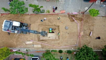 Aydın'da yol çalışmasında bulunan tarihi mezar kapatıldı