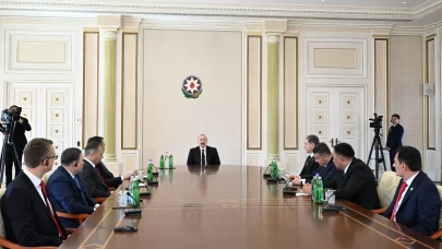 Azerbaycan Cumhurbaşkanı Aliyev, TDT'nin içişleri bakanlarını kabul etti